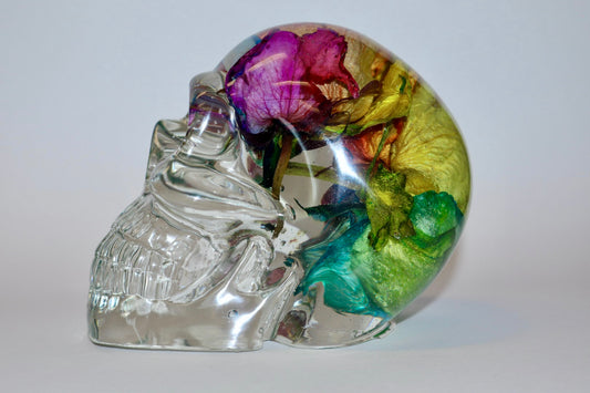 Rainbow Roses Skull