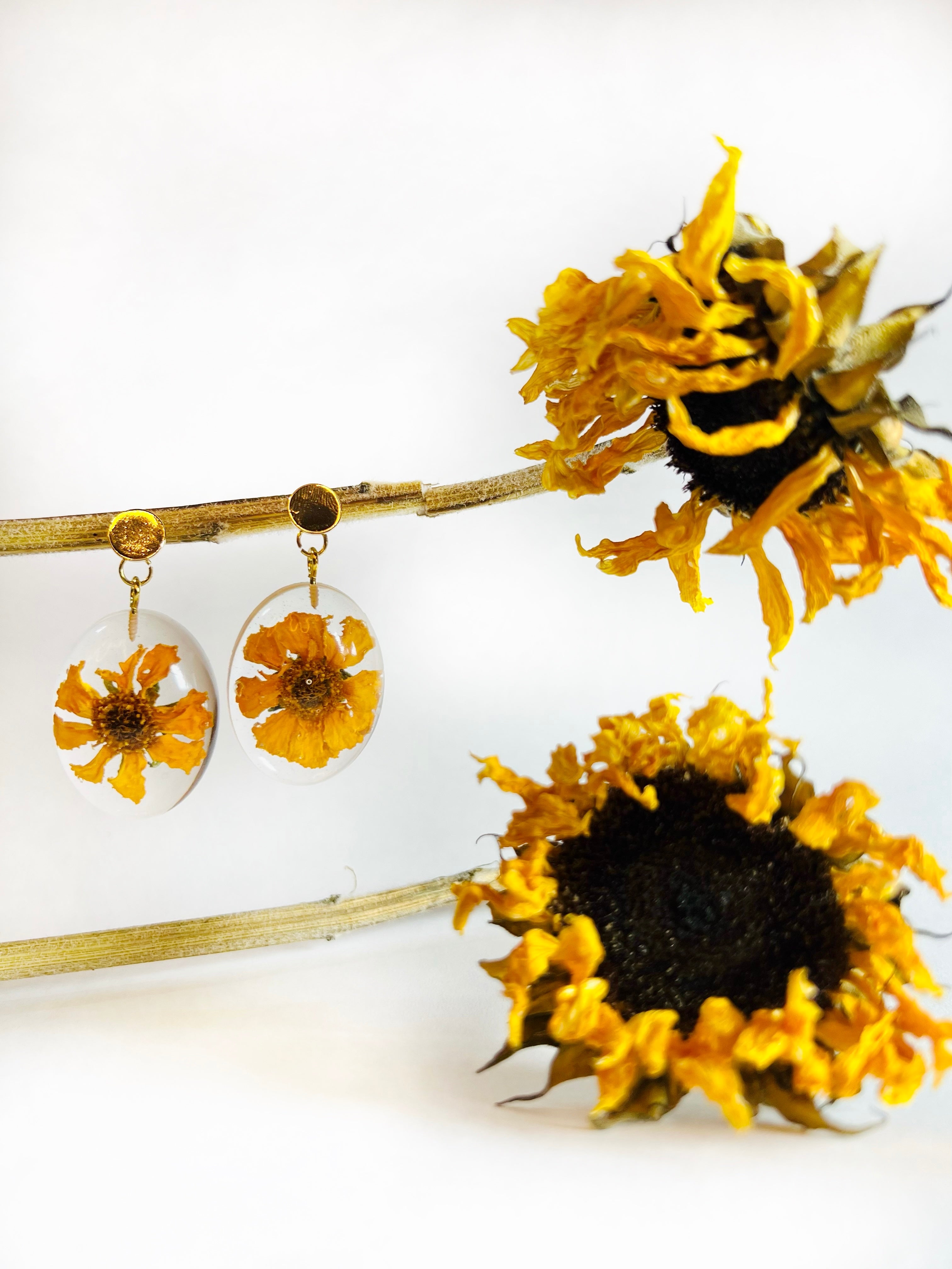 Sunflower Floral Earrings
