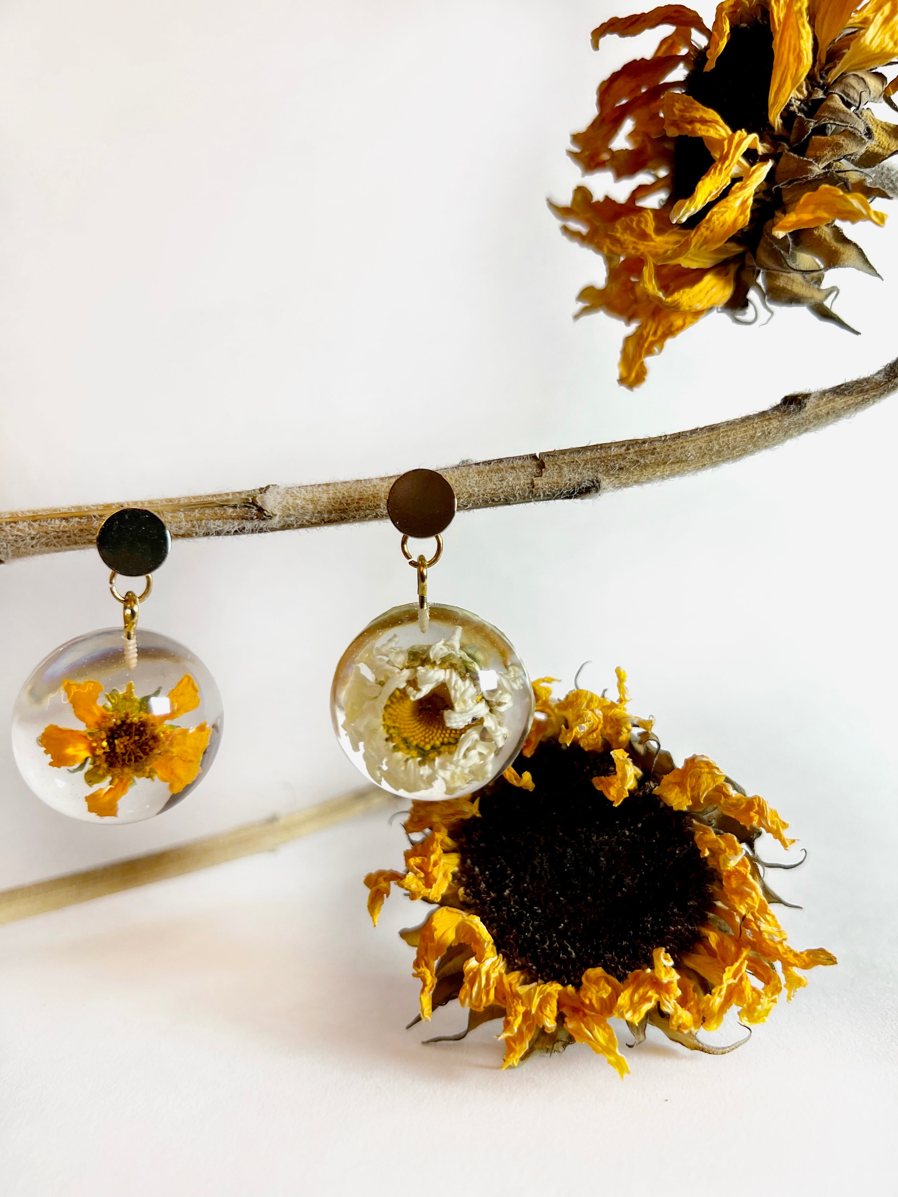 Sunflower & Daisy Floral Earrings - Mixmatch