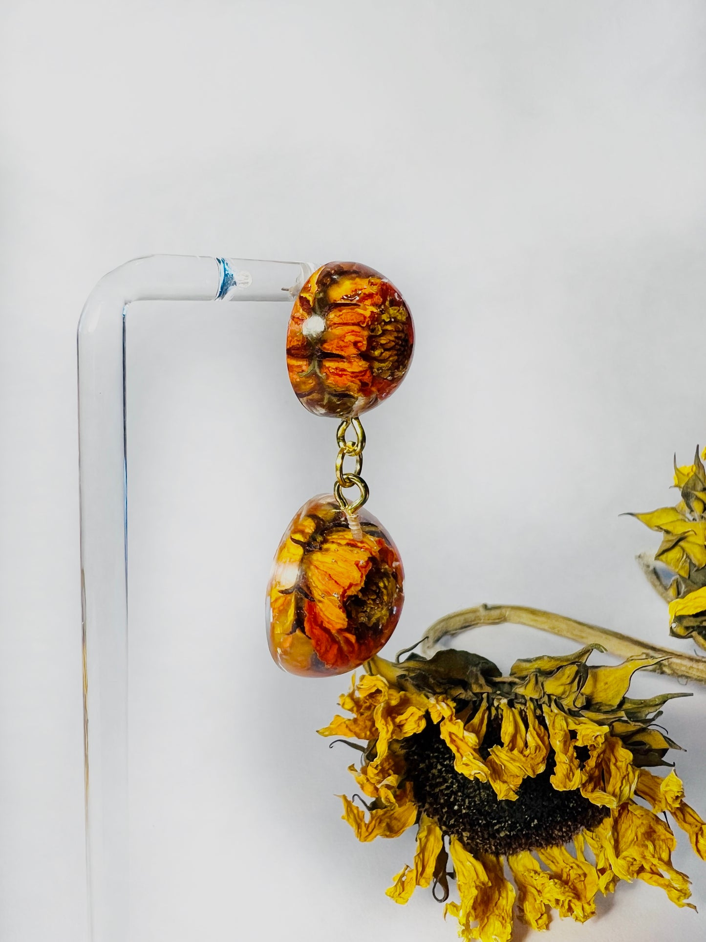Marigolds II Floral Earrings