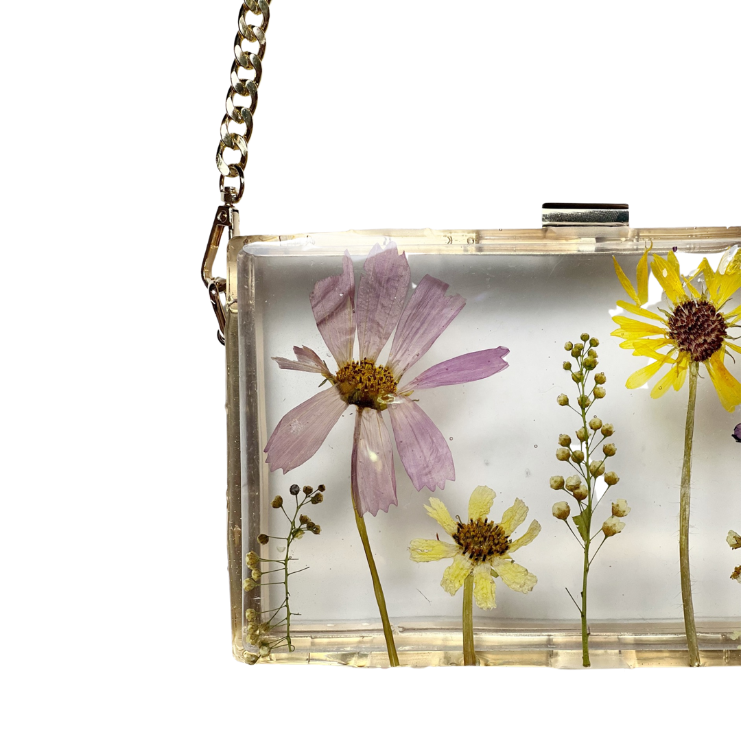 Pastel Field Floral Clutch