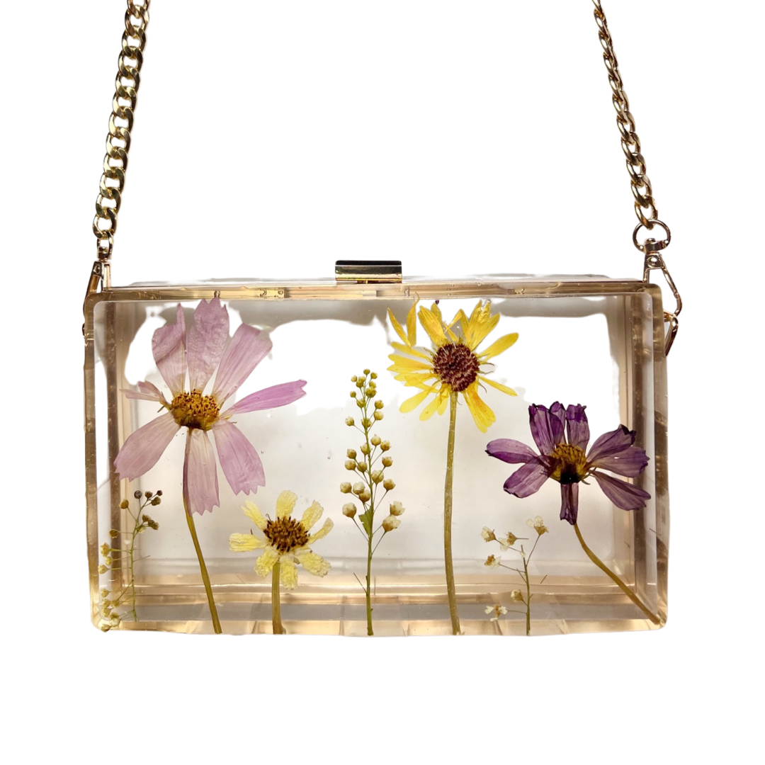 Pastel Field Floral Clutch