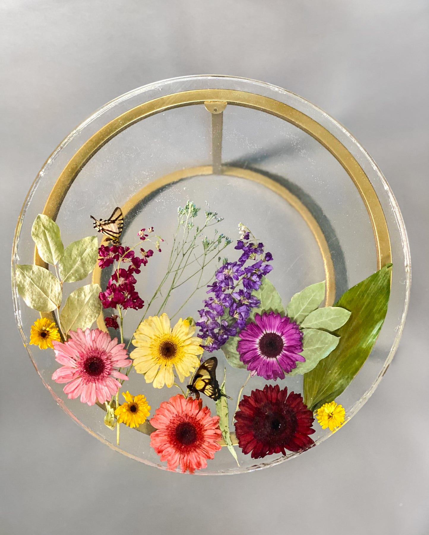 Custom Floral Encapsulation Table