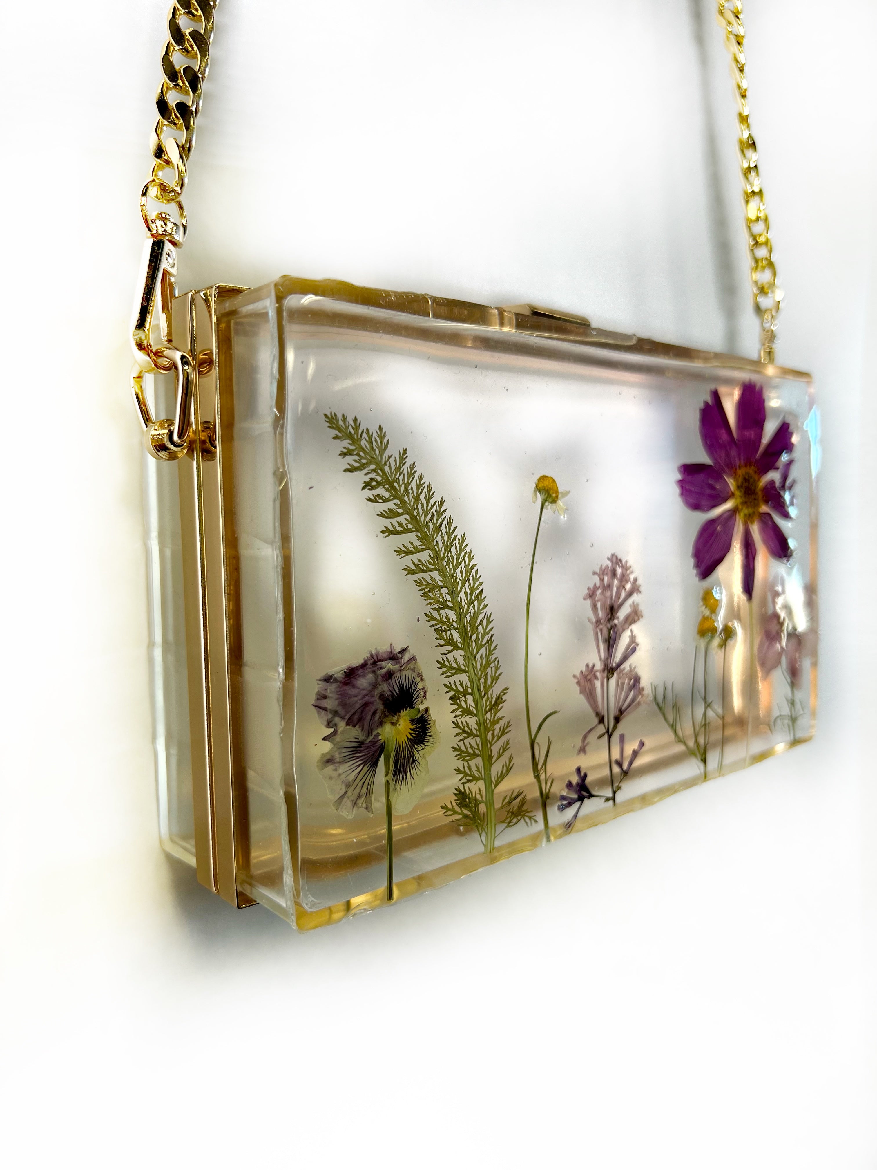 Shades of Purple Floral Clutch